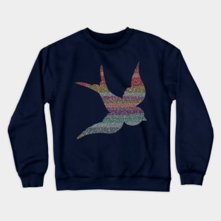 Rainbow Glitter Bird Crewneck Sweatshirt